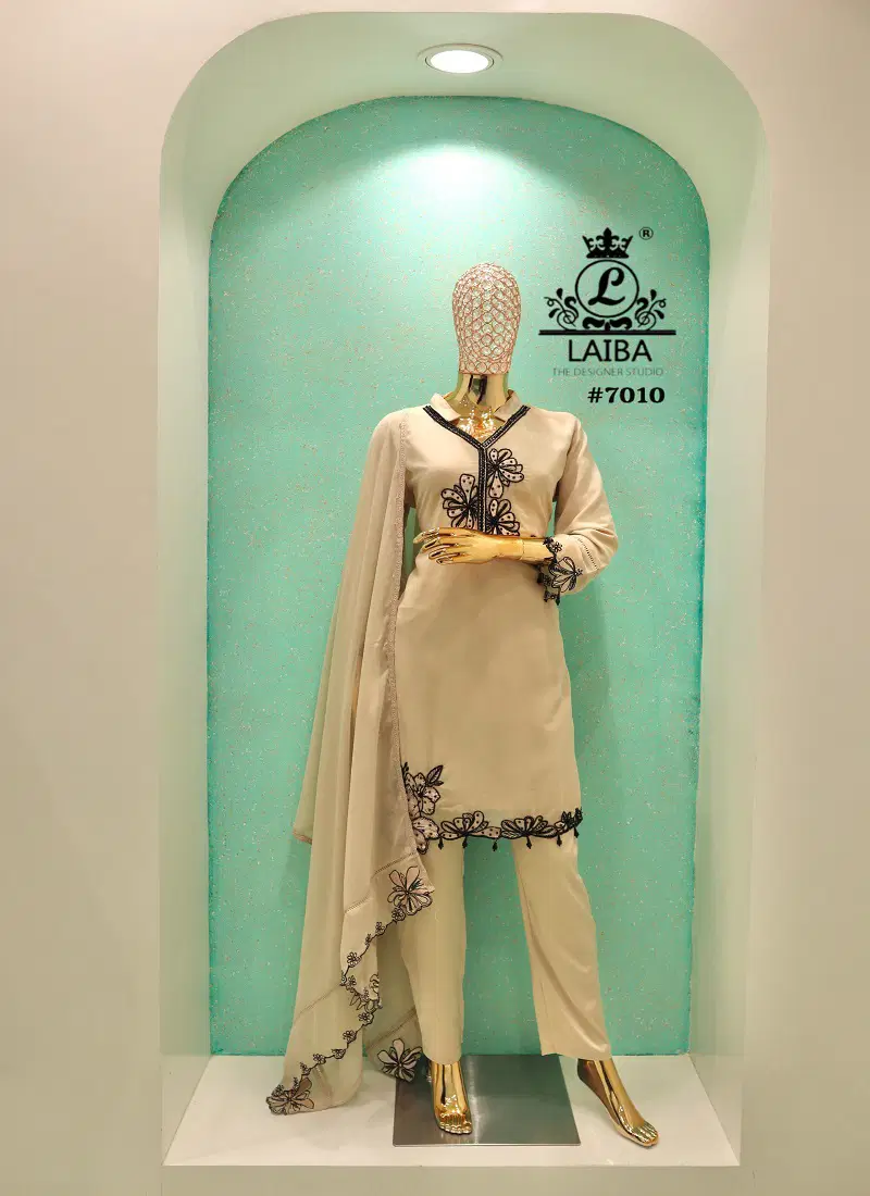 Laiba Am 7010 Georgette Ready Made Pakistani Suits Wholesale Market Catalog